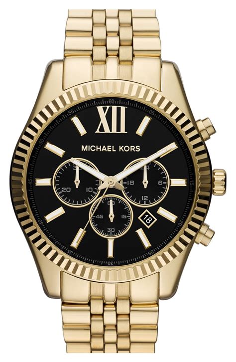 michael kors black lexington watch|Michael Kors chronograph watch.